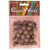 Euro Wood Beads - Round Large Hole 14x11mm 