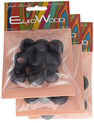 Euro Wood Beads - Round Large Hole 20x16mm 