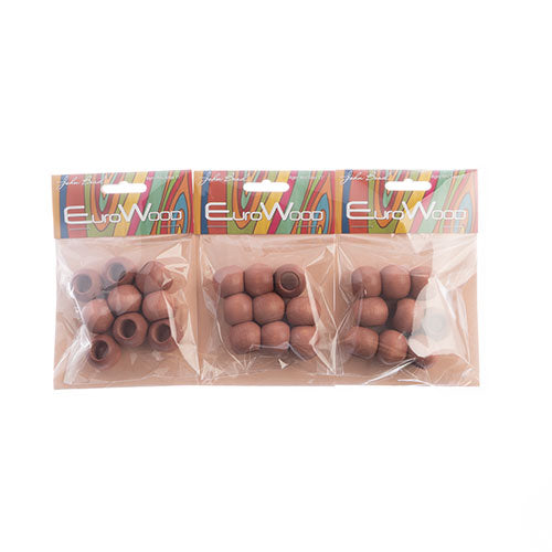 Euro Wood Beads - Round Large Hole 20x16mm 