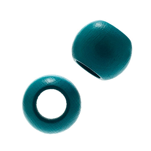 Euro Wood Beads - Round Large Hole 20x16mm 