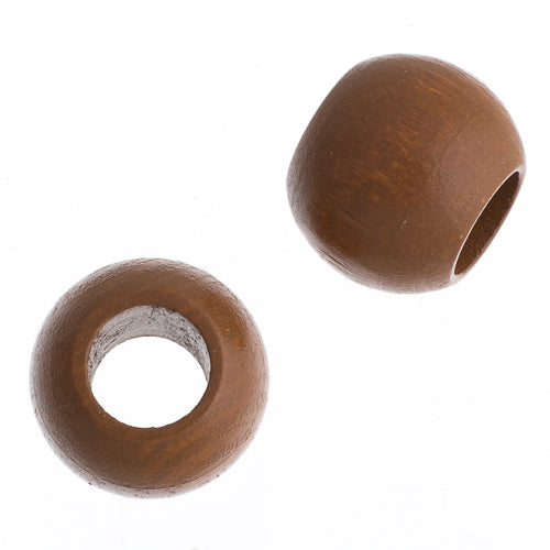 Euro Wood Beads - Round Large Hole 20x16mm 