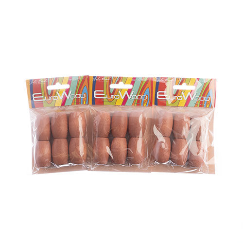 Euro Wood Beads - Oval Large Hole 22x33mm 