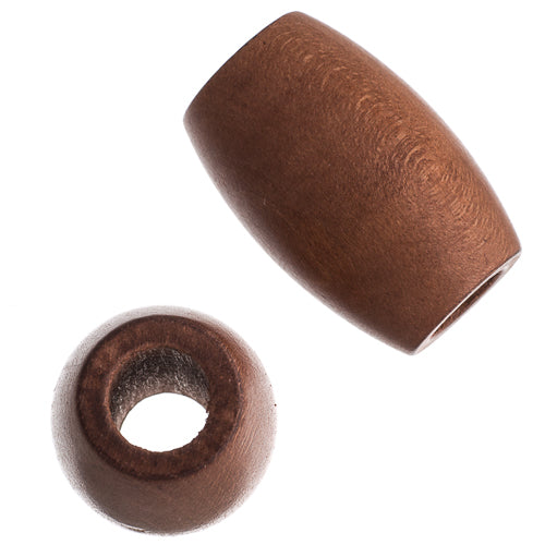 Euro Wood Beads - Oval Large Hole 22x33mm 