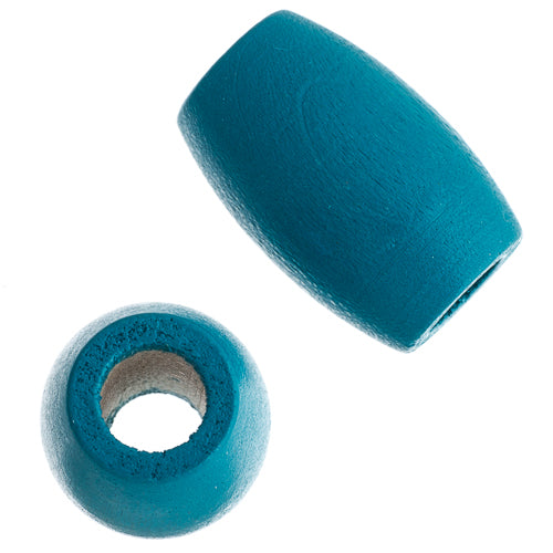 Euro Wood Beads - Oval Large Hole 22x33mm 