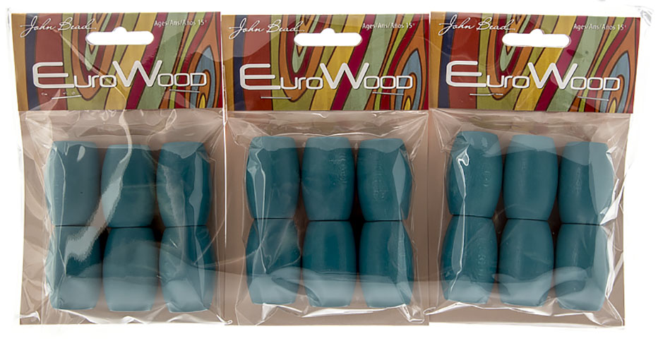 Euro Wood Beads - Oval Large Hole 22x33mm 