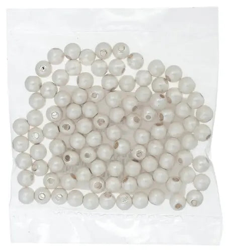 Metal Bead Round 5mm/1.5 Hole Matt Silver Satin Lead Free / Nickel Free
