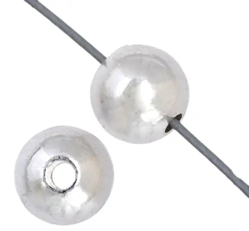 Metal Beads Round 6mm/1.5mm Ho Silver Lead Free