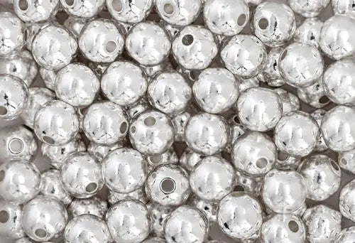 Metal Beads Round 6mm/1.5mm Ho Silver Lead Free