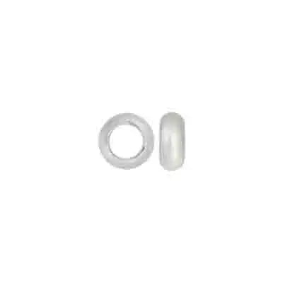 Metal Bead Round 7mm/3mm Hole Silver Lead Free/Nickel Free - Cosplay Supplies Inc