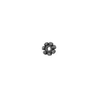 Metal Bead Flower Shape 5x1mm Antique Silver Nickel Free - Cosplay Supplies Inc