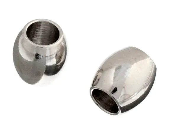 Metal Bead Oval Shape 8x8mm Nickel Plated Lead Free Nickel Free