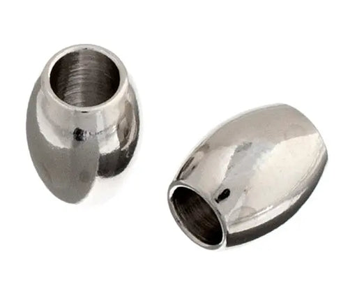 Metal Bead Oval 8.5x6mm Nickel 5 packs x 10 Pieces