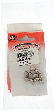 Metal Bead Oval 8.5x6mm Nickel 5 packs x 10 Pieces