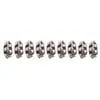 Metal Bead Round Beaded 8x4mm Antique Silver