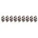 Metal Bead Round Beaded 8x4mm Antique Silver