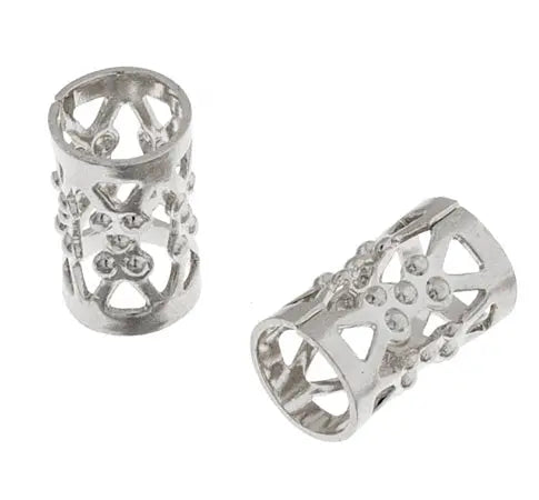 Metal Filigree Tube 8x5mm Lead Free / Nickel Free
