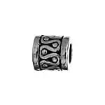 Metal Barrel Bead 8x8mm Antique Silver Lead Free - Cosplay Supplies Inc