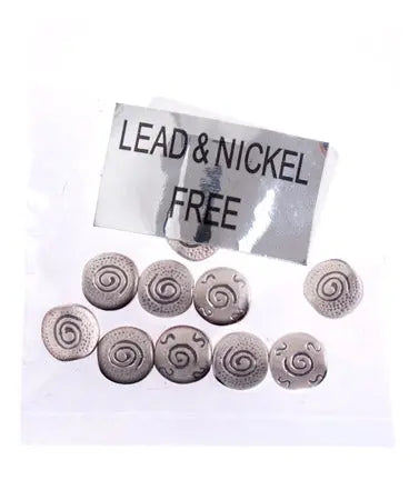 Metal Bead Round Tube 9mm Antique Silver Lead Free Nickel Free