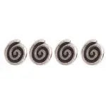 Metal Bead Spiral 9x10mm Antique Silver Lead Free / Nickel Free