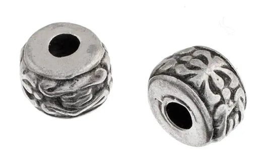 Metal Tube Bead 4.5x6mm Antique Silver Lead Free / Nickel Free