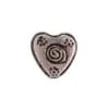 Metal Heart Bead 15mm Antique Silver