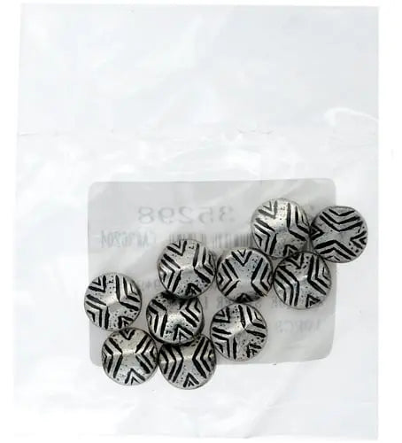 Metal Bead Grooved 9x9mm Antique Silver Lead Free / Nickel Free