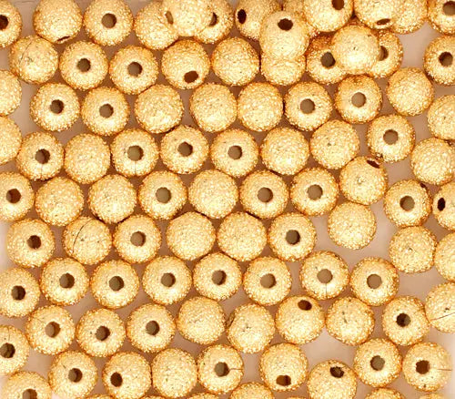 Bead Round Stardust Lead Free / Nickel Free