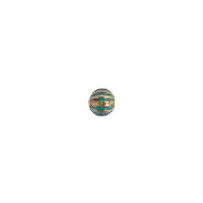 Metal Bead - Corrugated Round Patina Finish - Cosplay Supplies Inc