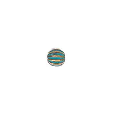 Metal Bead - Corrugated Round Patina Finish - Cosplay Supplies Inc