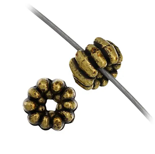 Metalized Beads Rigged Rondell 2.5x5mm