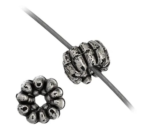 Metalized Beads Rigged Rondell 2.5x5mm