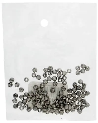 Metalized Fluted Oxtail Round 4mm Antique Silver Lead Free Nickel Free