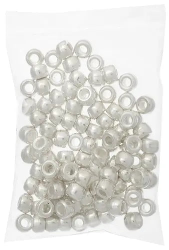 Metalized Bead W/ Sterling Silver Coating 9x7.5mm Pony Silver