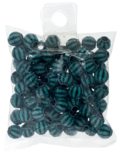 Metalized Melon Pony Bead 10mm Antique Turquoise