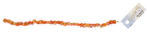 Shell Beads Dice AB 6mm 8in Strung ( Approx .28pcs) 
