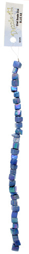 Shell Beads Dice AB 6mm 8in Strung ( Approx .28pcs) 