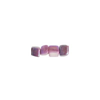 Shell Beads Dice AB 6mm 8in Strung ( Approx .28pcs)
