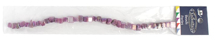 Shell Beads Dice AB 6mm 8in Strung ( Approx .28pcs) 