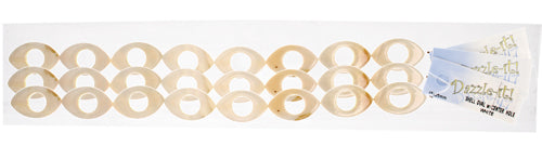 Shell Oval W/ Center Hole 15x25mm 8" Strung (8pcs) 