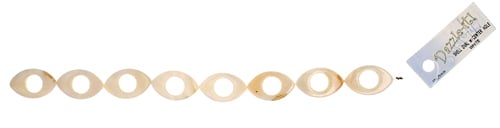 Shell Oval W/ Center Hole 15x25mm 8" Strung (8pcs) 
