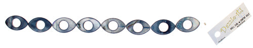 Shell Oval W/ Center Hole 15x25mm 8" Strung (8pcs) 