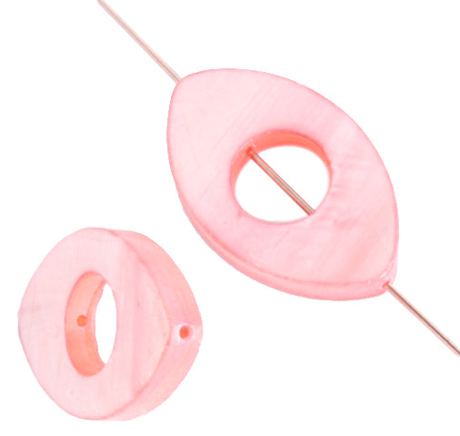 Shell Oval W/ Center Hole 15x25mm 8" Strung (8pcs) 