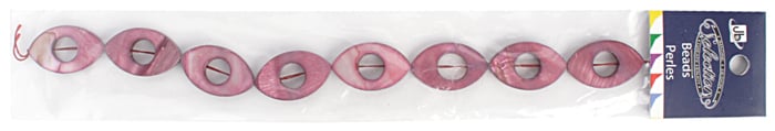 Shell Oval W/ Center Hole 15x25mm 8" Strung (8pcs) 