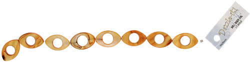 Shell Oval W/ Center Hole 15x25mm 8" Strung (8pcs) 