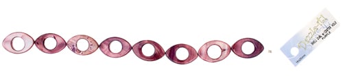 Shell Oval W/ Center Hole 15x25mm 8" Strung (8pcs) 