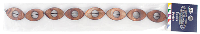 Shell Oval W/ Center Hole 15x25mm 8" Strung (8pcs) 