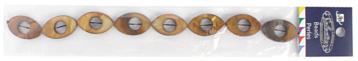Shell Oval W/ Center Hole 15x25mm 8" Strung (8pcs) 