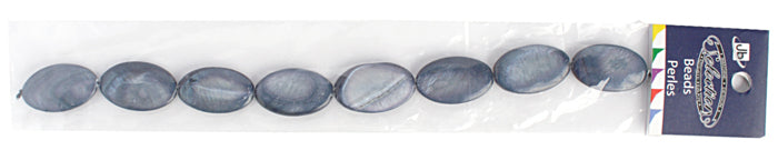 Shell Oval 15x25mm 8in Strand (8pcs) Montana