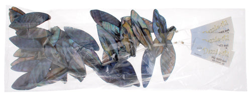 Shell Navette Shape 15x45mm 8" Strand (12pcs) AB 