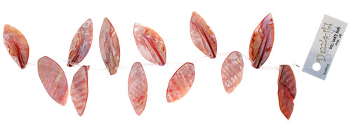 Shell Navette Shape 15x45mm 8" Strand (12pcs) AB 